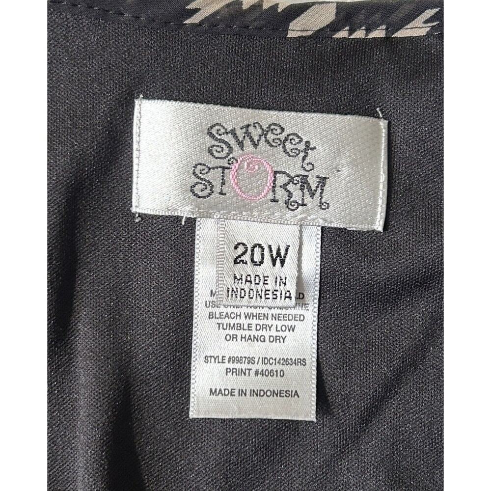 Sweet Storm Women’s Dress Size 20W Black Aztec Boho Lined Flowy Elastic Waist - Picture 6 of 7